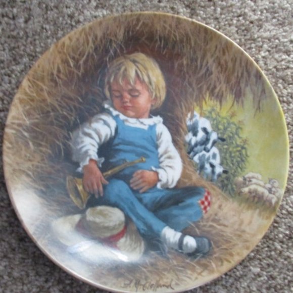 Little Boy Blue Mother Goose 1980 Reco Collectible Plate John McClelland w/Box - Picture 3 of 5